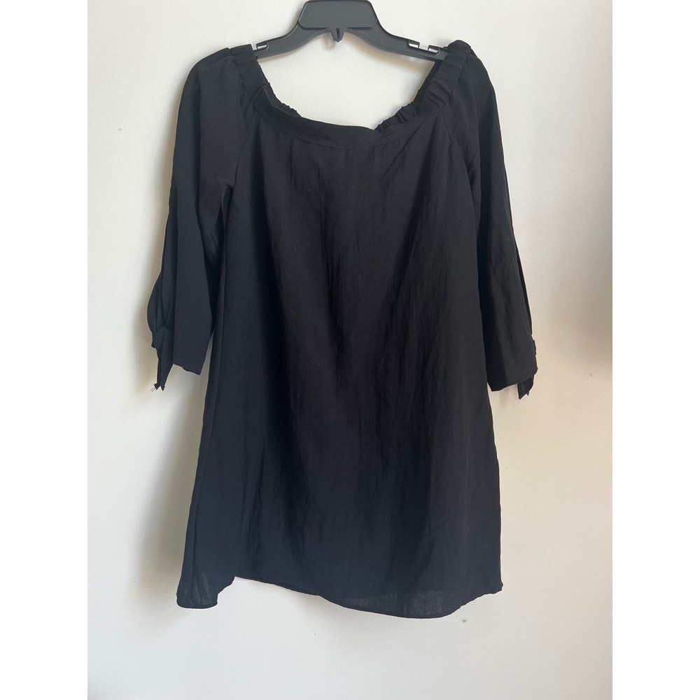 Ellison Black Off The Shoulder 3/4 Sleeve Dress‎ Women's Size M